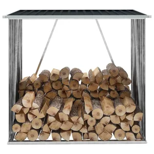 Abri à bûches 163 x 83 x 154 cm acier galvanisé – vue principale