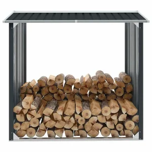 Abri à bûches 172 x 91 x 154 cm acier galvanisé – vue principale