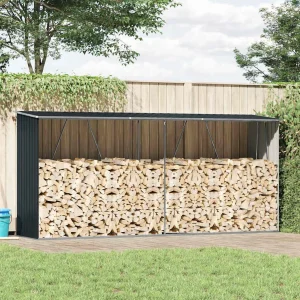 Abri à bûches 330 x 84 x 152 cm acier galvanisé – vue principale