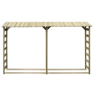 Abri à bûches double 300 x 44 x 176 cm pin imprégné – vue principale