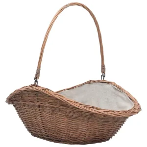 Panier à bûches à anse 60 x 44 x 55 cm naturel saule – vue principale