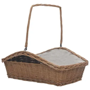 Panier à bûches à anse 61,5 x 46,5 x 58 cm marron saule – vue principale
