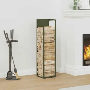 Range-bûches colonne 25 x 25 cm acier thermolaqué – vue principale