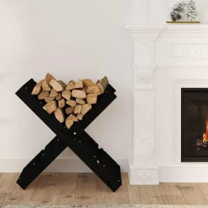 Range-bûches croisé en X 47 x 39,5 x 48 cm pin massif – vue principale