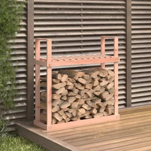 Range-bûches extérieur 110 x 35 x 108,5 cm bois massif – vue principale